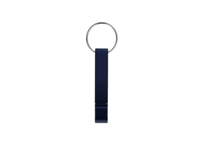 Ouvre-bouteille publicitaire porte-clés en aluminium Bleu foncé